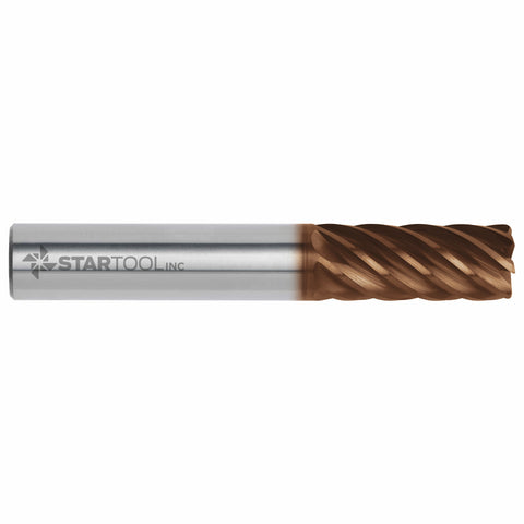 3/4" x 7 Fl x 5" OAL x 2-1/4" LOC w/ .060 R & TISAFLEX Coating | Carbide End Mill