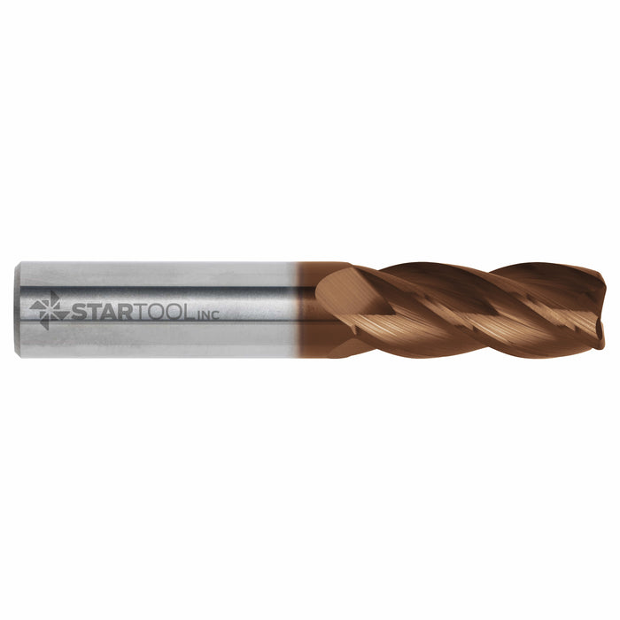 3/8" x 4 Fl x 3" OAL x 5/8" LOC w/ .030 R & TISAFLEX Coating | Carbide End Mill