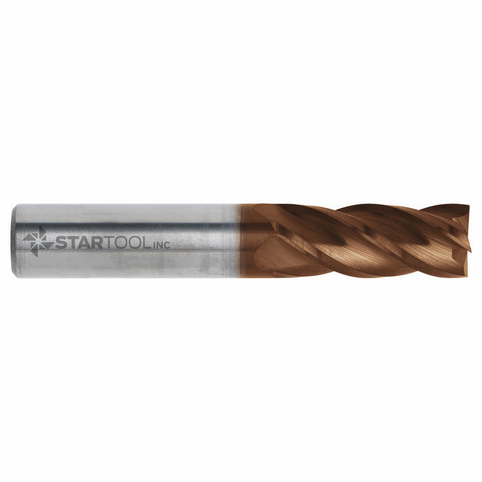 1/2" x 4 Fl x 3" OAL x 1-1/4" LOC w/ Square Corner & TISAFLEX Coating | Carbide End Mill