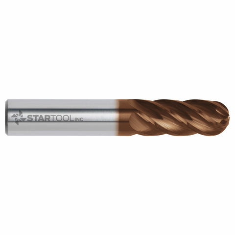 1/2" x 5 Fl x 3" OAL x 1-1/4" LOC w/ B/N & TISAFLEX Coating | Carbide End Mill
